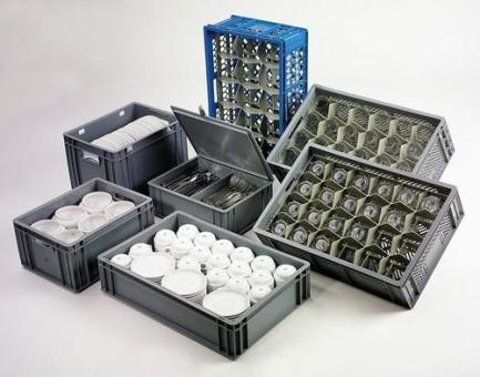 Stapelbakken  met  vakverdelingen